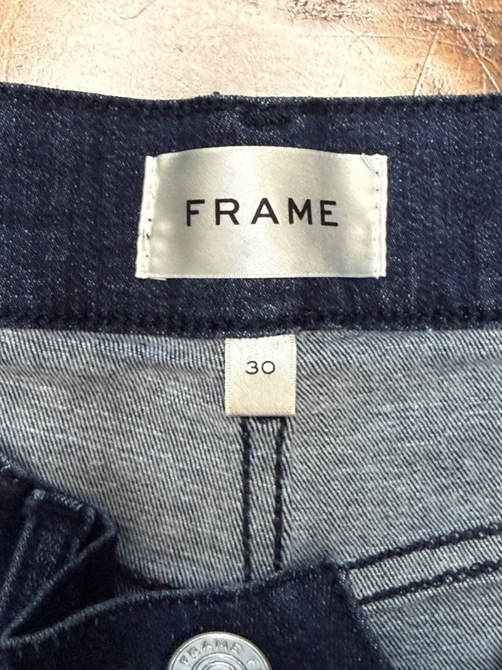 FRAME Le High Wide Leg Crop Jeans Dark Wash Size 30 - Picture 6 of 10